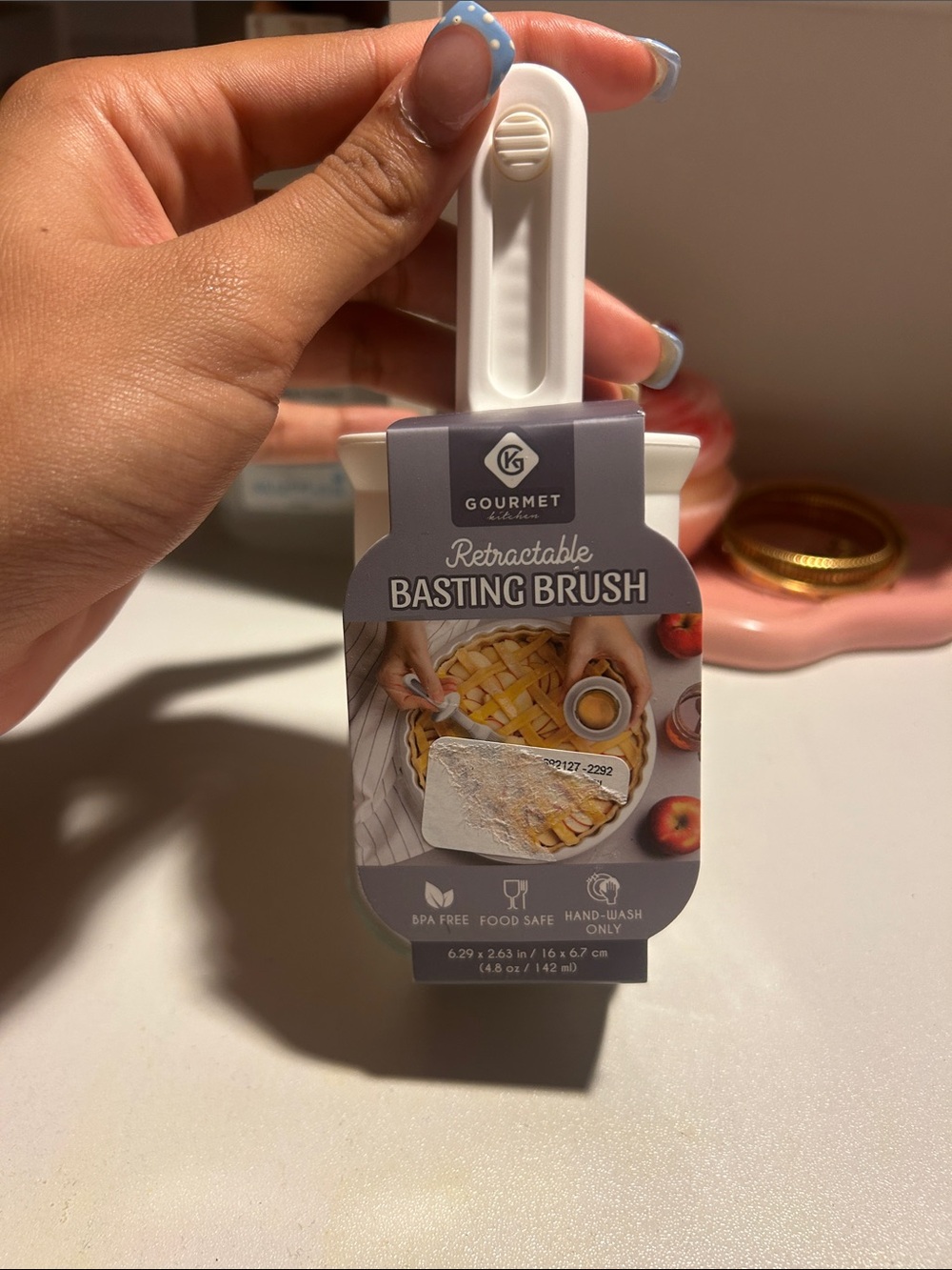 White Retractable Basting Brush